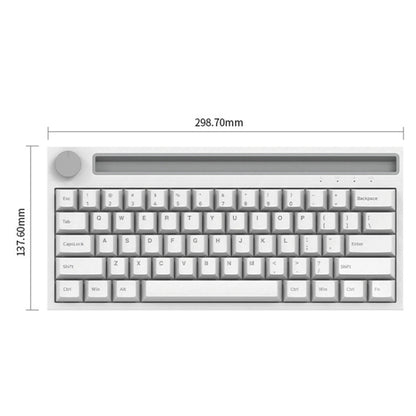 Ajazz K620T 62 Keys Bluetooth Wireless Dual Mode Mechanical Keyboard, Style: Pink Shaft (White) - Wireless Keyboard by Ajazz | Online Shopping South Africa | PMC Jewellery | Buy Now Pay Later Mobicred