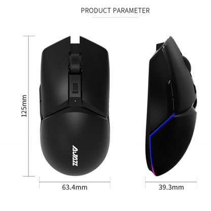 Ajazz I309Pro 1600 DPI 8 Keys Dual Mode Gaming Wireless Bluetooth Mouse(Black) - Wireless Mice by Ajazz | Online Shopping South Africa | PMC Jewellery | Buy Now Pay Later Mobicred