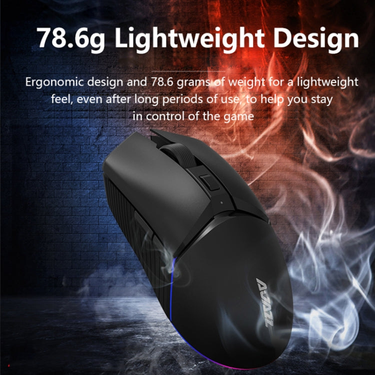 Ajazz I309Pro 1600 DPI 8 Keys Dual Mode Gaming Wireless Bluetooth Mouse(Black) - Wireless Mice by Ajazz | Online Shopping South Africa | PMC Jewellery | Buy Now Pay Later Mobicred