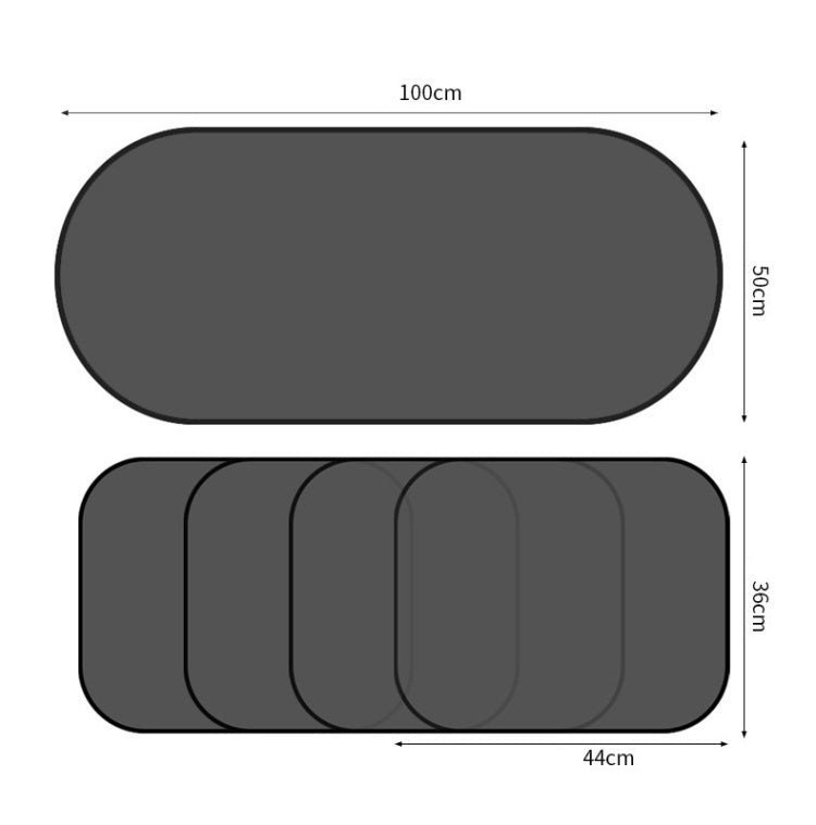 Non-Porous Suction Cup Car Mesh Sunshade(Black Rear Block+Black Side Block x 4) - Window Foils & Solar Protection by PMC TechLife | Online Shopping South Africa | PMC TechLife