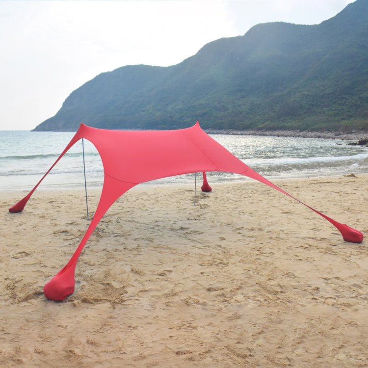 Outdoor Beach Lycra Canopy Camping Tent Sunshade Fishing Tent, Size: 210x200x150cm(Red) - Tents & Accessories by PMC Jewellery | Online Shopping South Africa | PMC Jewellery