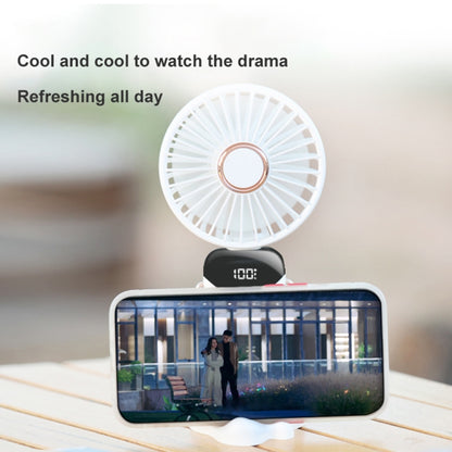 USB Handheld Digital Display Folding Aromatherapy Fan, Battery Capacity: 4000mAh(N15 White) - Electric Fans by PMC Jewellery | Online Shopping South Africa | PMC Jewellery | Buy Now Pay Later Mobicred