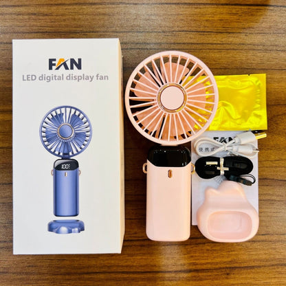 USB Handheld Digital Display Folding Aromatherapy Fan, Battery Capacity: 4000mAh(N15 White) - Electric Fans by PMC Jewellery | Online Shopping South Africa | PMC Jewellery | Buy Now Pay Later Mobicred