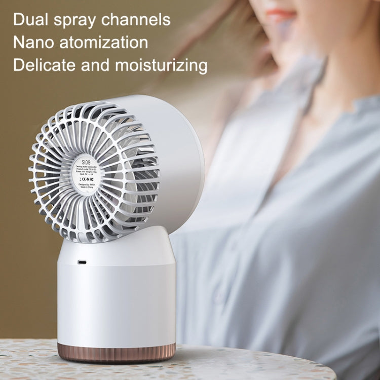 Spray Humidified LED Digital Display Office Home Fan, Style: USB Direct Plug(White) - Electric Fans by PMC TechLife | Online Shopping South Africa | PMC TechLife | Buy Now Pay Later Mobicred