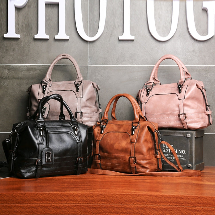 Ladies Casual Handbag Soft-faced Solid Color One-shoulder Diagonal Large Bag(Black) - free shipping - PMC TechLife - Order now!