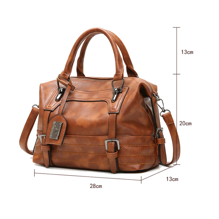 Ladies Casual Handbag Soft-faced Solid Color One-shoulder Diagonal Large Bag(Black) - free shipping - PMC TechLife - Order now!