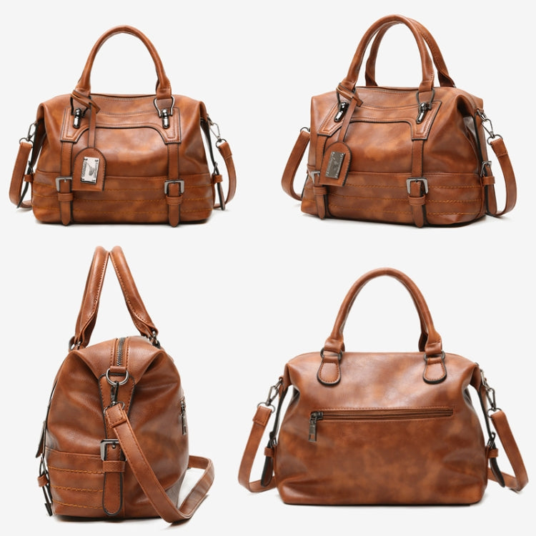 Ladies Casual Handbag Soft-faced Solid Color One-shoulder Diagonal Large Bag(Black) - free shipping - PMC TechLife - Order now!