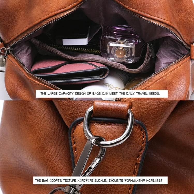 Ladies Casual Handbag Soft-faced Solid Color One-shoulder Diagonal Large Bag(Black) - free shipping - PMC TechLife - Order now!