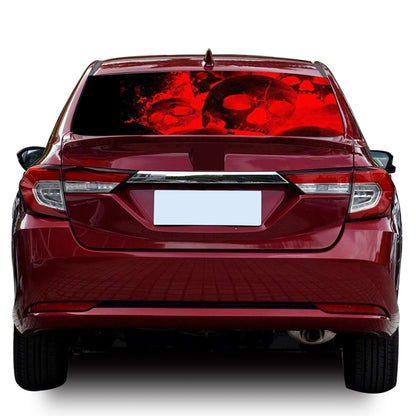 D-954 Flame Skeleton Rear Window Pattern Sticker Truck SUV Behind Wind Glass Stickers(Red) - Decorative Sticker by PMC Jewellery | Online Shopping South Africa | PMC Jewellery | Buy Now Pay Later Mobicred