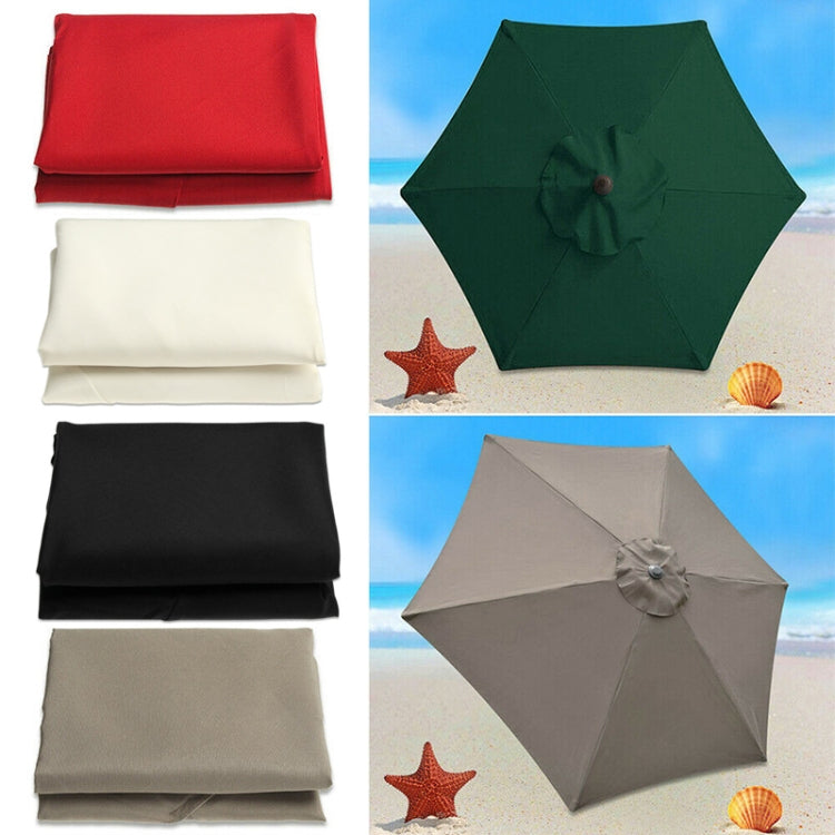 Polyester Parasol Replacement Cloth Round Garden Umbrella Cover, Size: 2.7m 6 Ribs(Khaki) - Patio Umbrella by PMC Jewellery | Online Shopping South Africa | PMC Jewellery