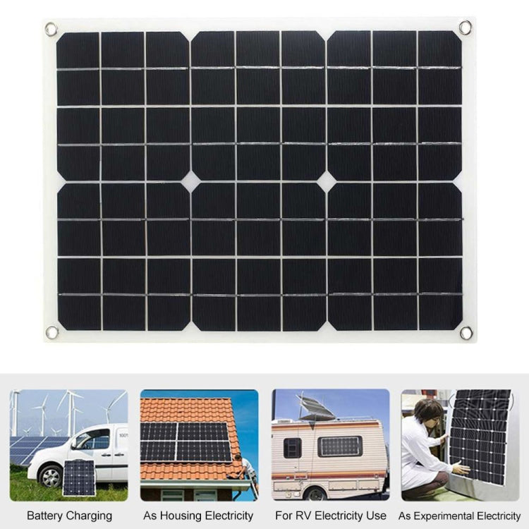 Tang 3 Generations Home Solar Generator Inverter+30A Controller+18W 12V Solar Panel, Specification: Black 12V To 110V - Modified Square Wave by PMC Jewellery | Online Shopping South Africa | PMC Jewellery | Buy Now Pay Later Mobicred