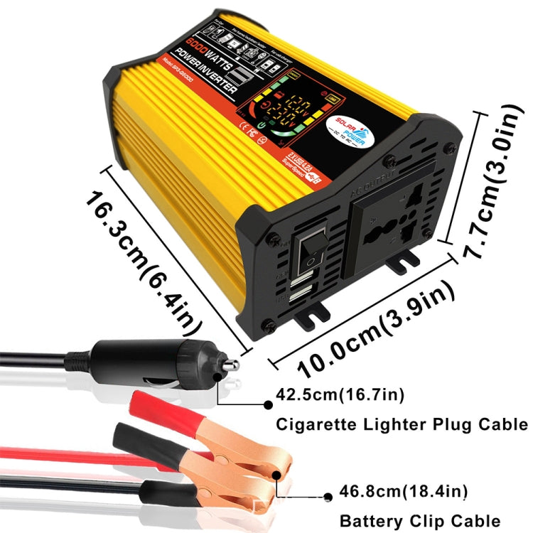 Saga 3 Generations Home Solar Generator Inverter+30A Controller+18W 12V Solar Panel, Specification: Yellow 12V To 110V - Modified Square Wave by PMC TechLife | Online Shopping South Africa | PMC TechLife | Buy Now Pay Later Mobicred