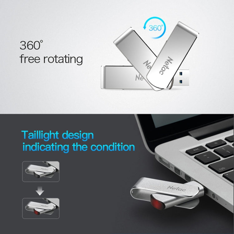 Netac U388 High Speed USB3.0 Metal Rotating Car Computer U Disk, Capacity: 32GB - USB Flash Drives by Netac | Online Shopping South Africa | PMC Jewellery | Buy Now Pay Later Mobicred