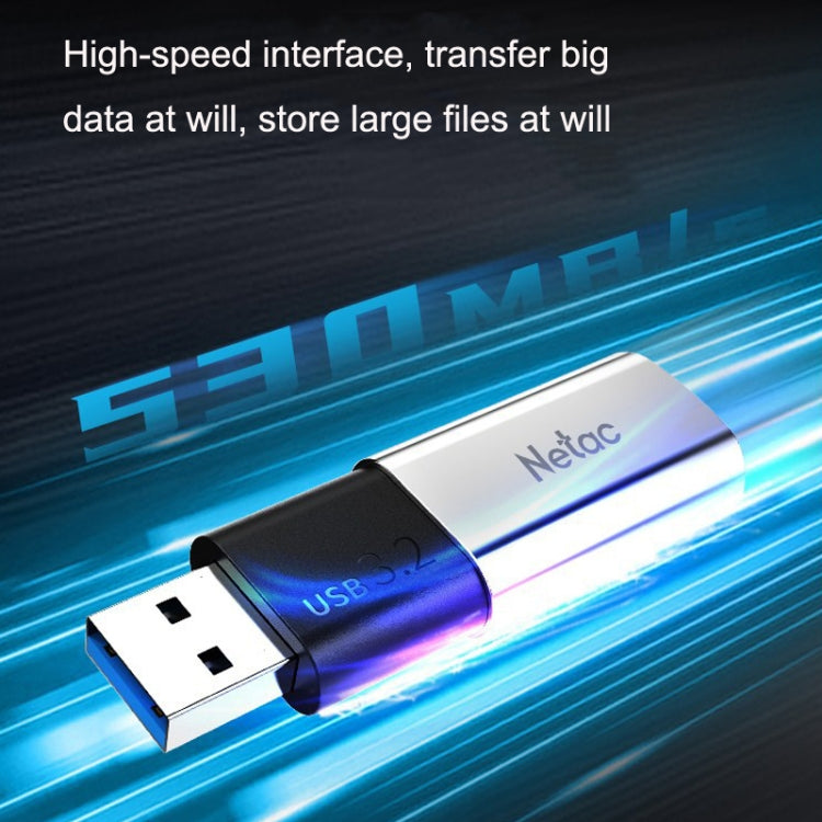 Netac US2 High-Speed Metal Capped Computer Car Mobile Solid State USB Flash Drives, Capacity: 128GB - USB Flash Drives by Netac | Online Shopping South Africa | PMC Jewellery | Buy Now Pay Later Mobicred