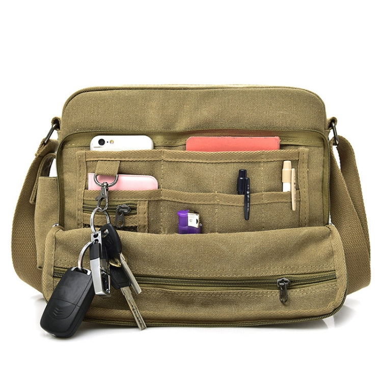 RuYiHuang Men Vintage Canvas Versatile Single-Shoulder Bag(Black) - free shipping - PMC TechLife - Order now!