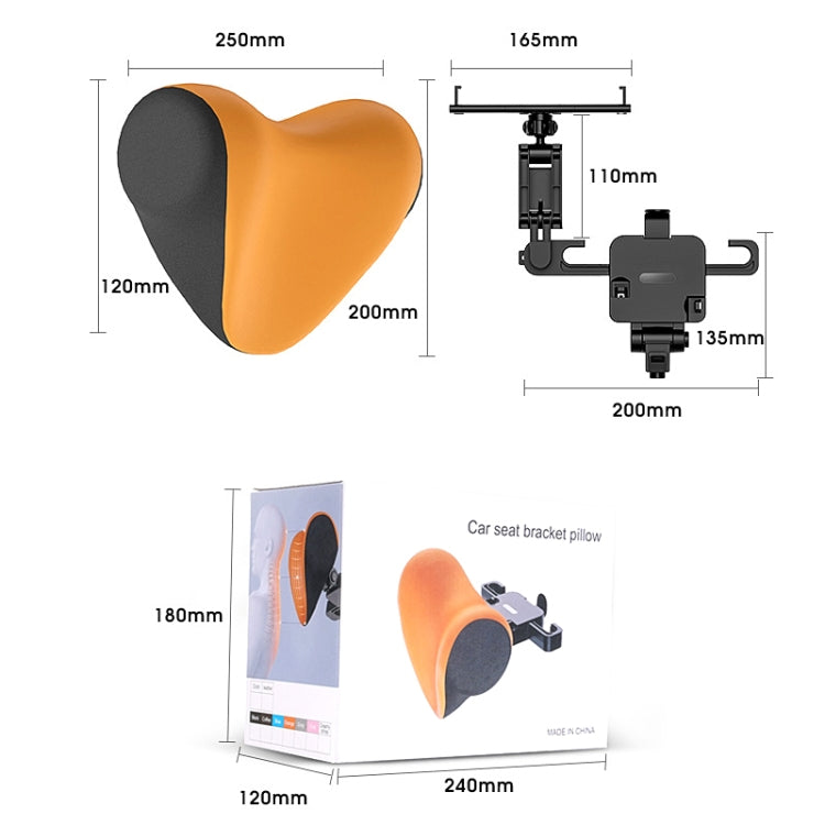A09 Car Seat Headrest Memory Foam Comfortable Neck Pillow, Style: Without Stand (Coffee) - Seat Accessories by PMC TechLife | Online Shopping South Africa | PMC TechLife | Buy Now Pay Later Mobicred