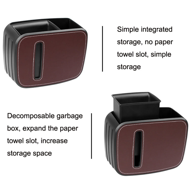 Car Drain Tissue Box Umbrella Storage Pocket Bag Storage Box Car Trash Can(Beige) - Tissue Boxes by PMC Jewellery | Online Shopping South Africa | PMC Jewellery | Buy Now Pay Later Mobicred
