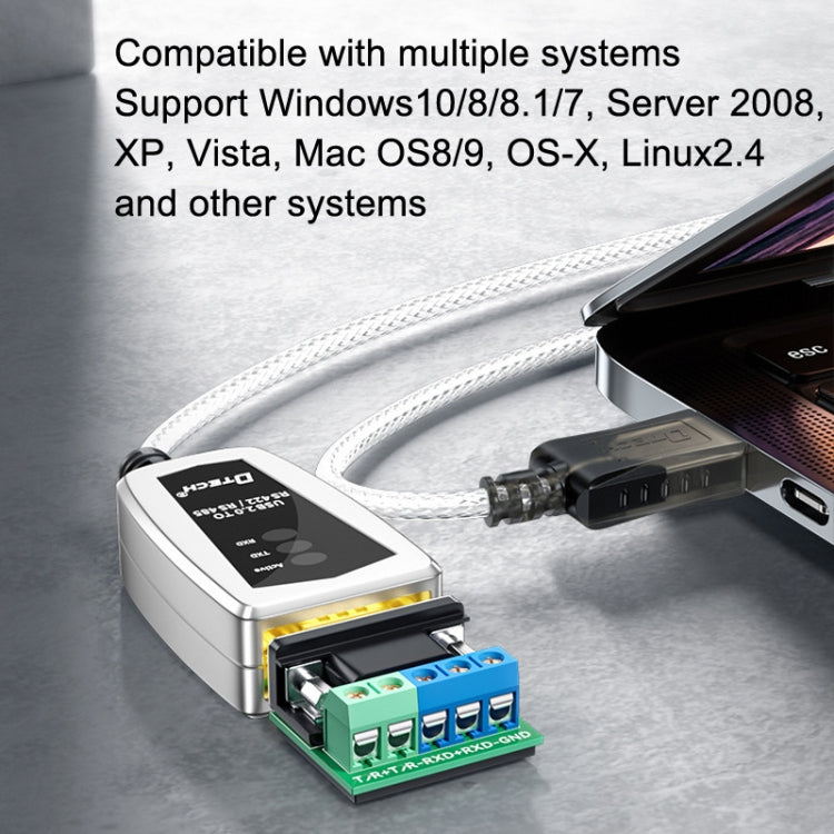 DTECH DT-5019 USB To RS485/422 Industrial Converter Serial Line Communication Adapter(1.2m) - free shipping - PMC TechLife - Order now!