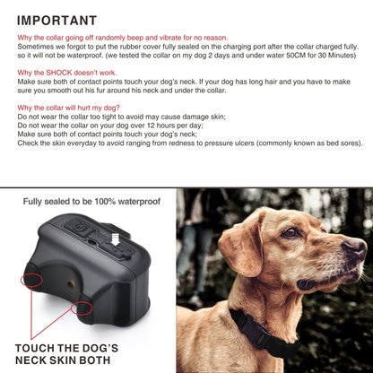 Pet Collar Trainer Rechargeable Automatic Bark Stop(Black) - Training Aids by PMC Jewellery | Online Shopping South Africa | PMC Jewellery