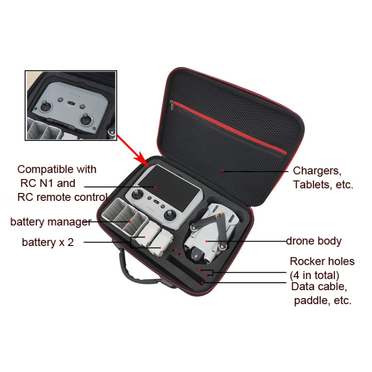 Portable Shoulder Bag for DJI Mini 3 Pro Drone Smart Controller(Grey) - Carry Cases & Bags by PMC TechLife | Online Shopping South Africa | PMC TechLife | Buy Now Pay Later Mobicred
