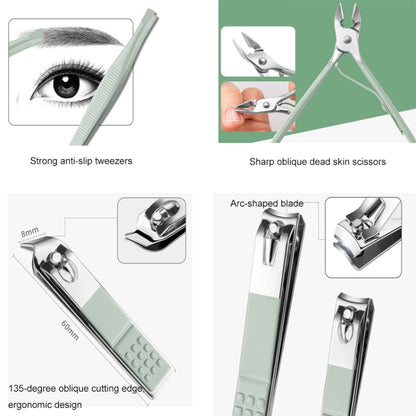 Nail Art Tool Set Nail Clippers Dead Skin Scissors Manicure Tool, Specification: 16 In 1 Green - Nail Clipper by PMC Jewellery | Online Shopping South Africa | PMC Jewellery