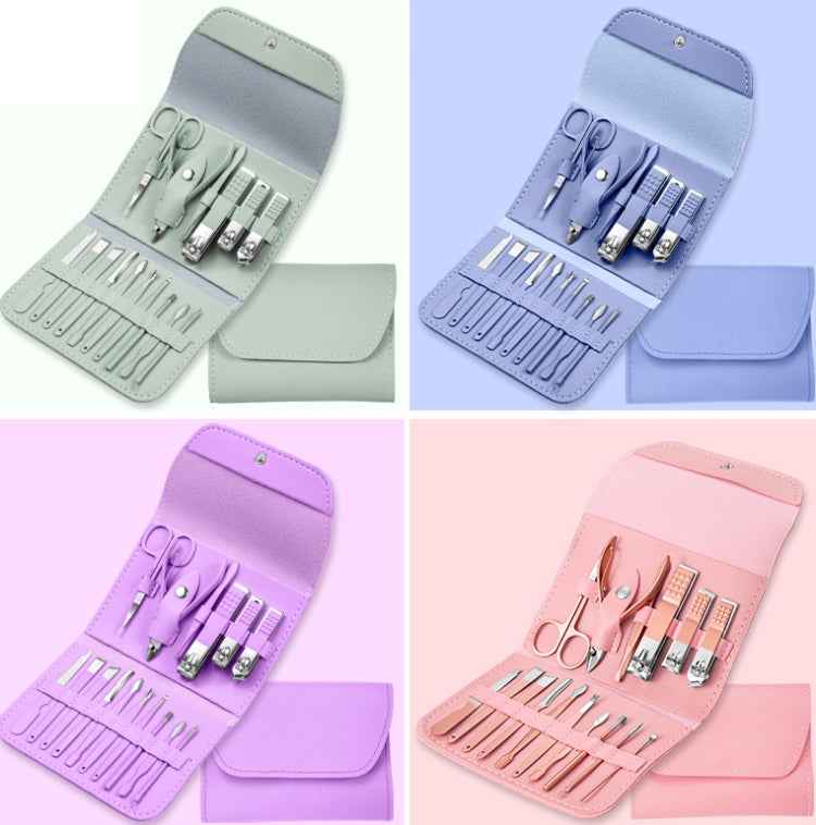 Nail Art Tool Set Nail Clippers Dead Skin Scissors Manicure Tool, Specification: 16 In 1 Purple - Nail Clipper by PMC Jewellery | Online Shopping South Africa | PMC Jewellery | Buy Now Pay Later Mobicred