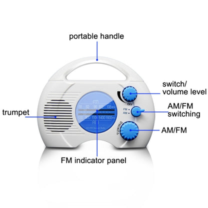 SY-910 AM/FM Two Waves Radio IPX4 Waterproof Portable Radio - Radio Player by PMC Jewellery | Online Shopping South Africa | PMC Jewellery | Buy Now Pay Later Mobicred