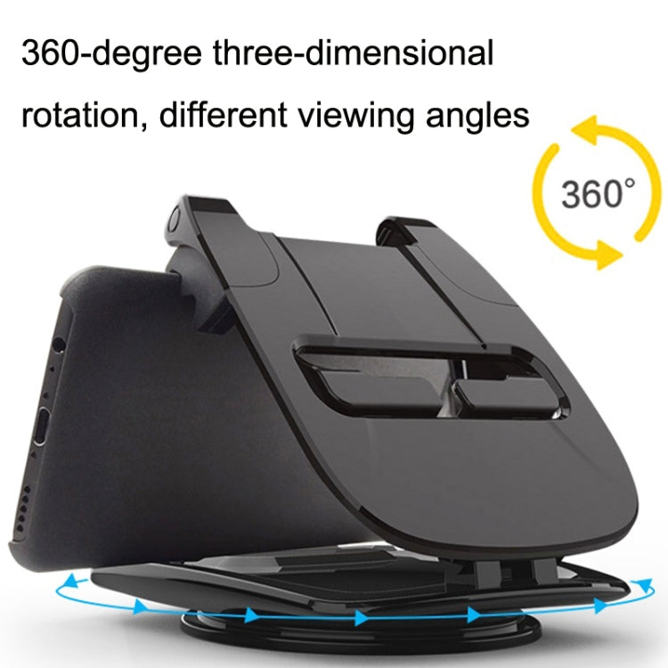 MM002 Car Dashboard Mobile Phone Holder Car Silicone Rotary Navigation Mobile Phone Holder(Black) - Car Holders by PMC TechLife | Online Shopping South Africa | PMC TechLife