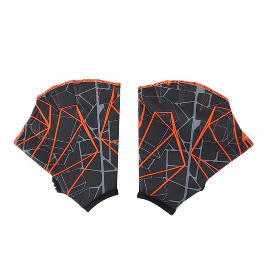 1Pair Unisex Frog Type Girdles Swimming Hand Fins, Size: S(Gray Orange) - Swimming Fins & Diving Shoes by PMC Jewellery | Online Shopping South Africa | PMC Jewellery | Buy Now Pay Later Mobicred