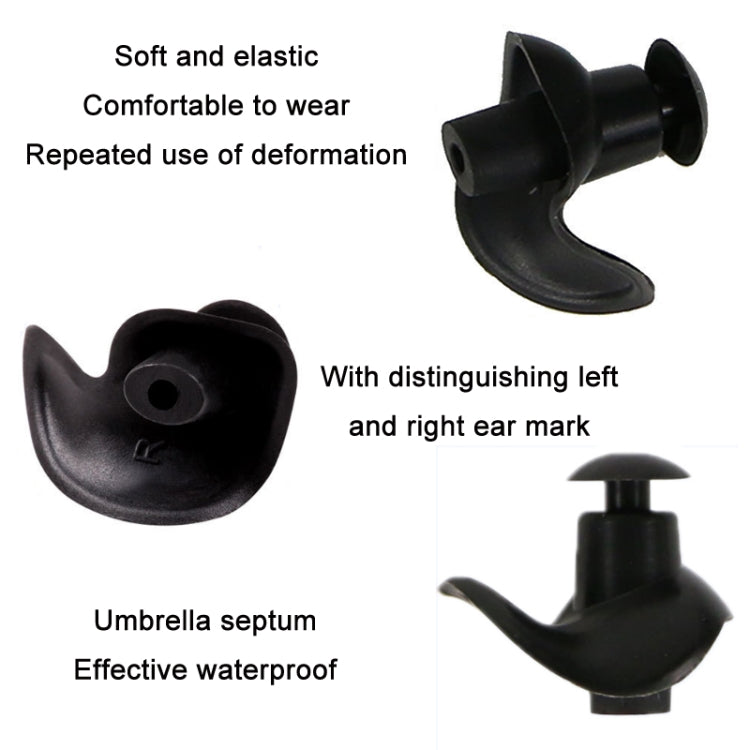 10 Sets Swimming Waterproof Spiral Silicone Earplugs(Black) - Others by PMC Jewellery | Online Shopping South Africa | PMC Jewellery