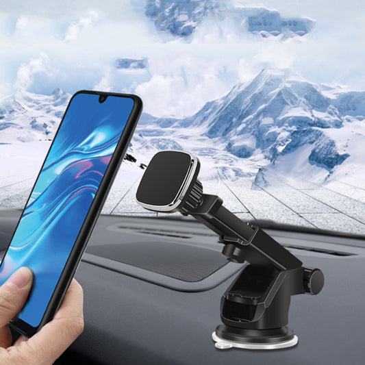 Telescopic Suction Cup Magnetic Suction Car Navigation Desktop Phone Bracket(Black) - Universal Car Holders by PMC Jewellery | Online Shopping South Africa | PMC Jewellery | Buy Now Pay Later Mobicred