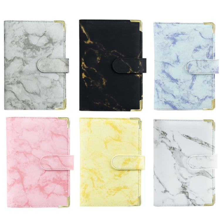 A6 Binder Budget Book Marbled Notebook PU Leather Binder(Gray) - Notebooks by null | Online Shopping South Africa | PMC Jewellery