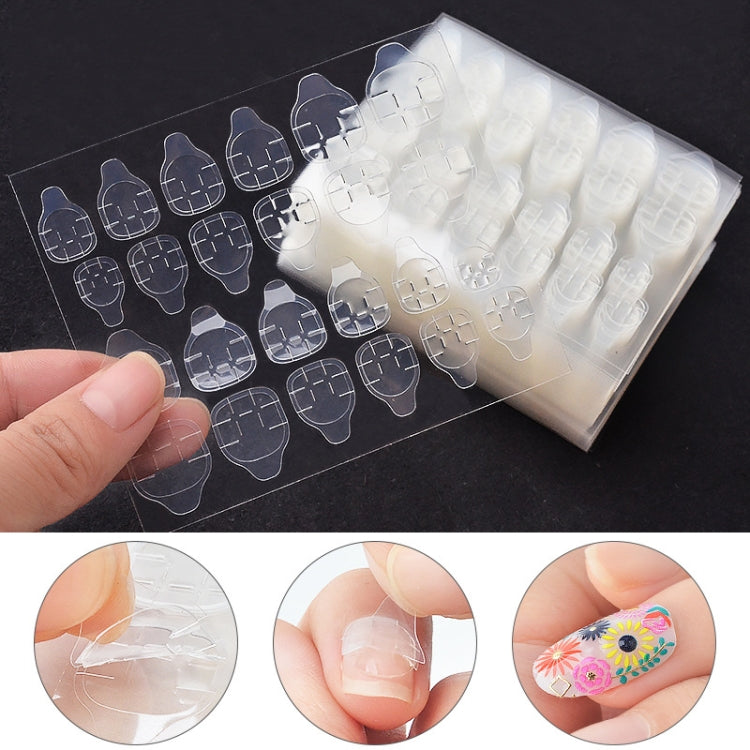 30 PCS 24 Stickers/Sheet Nail Art Double Sided Jelly Glue, Specification: with Indentation - Nail Stickers by PMC Jewellery | Online Shopping South Africa | PMC Jewellery | Buy Now Pay Later Mobicred