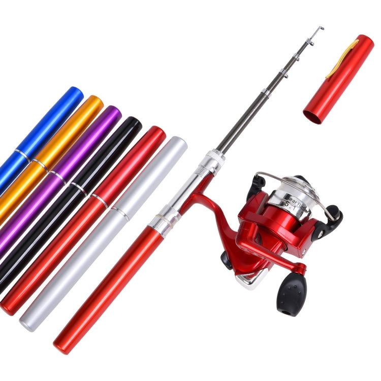 LEO Pen Type Fishing Rod & Spinning Wheel Fishing Reel Portable Pocket Fishing Gear(H8022PU Purple) - Fishing Rods & Accessories by LEO | Online Shopping South Africa | PMC Jewellery