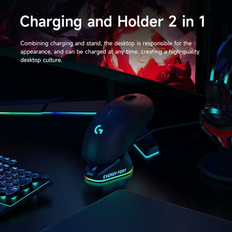 For Logitech G502 / GPW1 / 2 Wireless Mouse Charging Dock Stand Black Stream - Other by PMC Jewellery | Online Shopping South Africa | PMC Jewellery | Buy Now Pay Later Mobicred