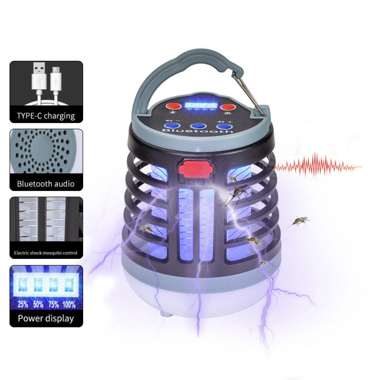 Bluetooth Audio USB Charging Lighting Mosquito Trap(W881 Black) - Repellents by null | Online Shopping South Africa | PMC Jewellery | Buy Now Pay Later Mobicred