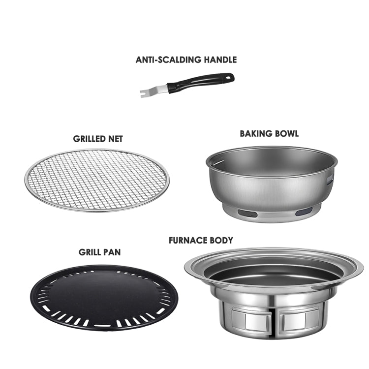 Home Multifunctional Adjustable Fire Barbecue Grill, Size: L (Pan+Net) - Cookwares & Tablewares by PMC TechLife | Online Shopping South Africa | PMC TechLife