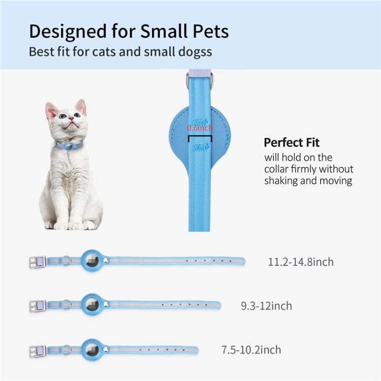 For Airtag Tracker Protective Cover Pet PU Collar, Specification: XS(Black) - Pet Series by PMC TechLife | Online Shopping South Africa | PMC TechLife