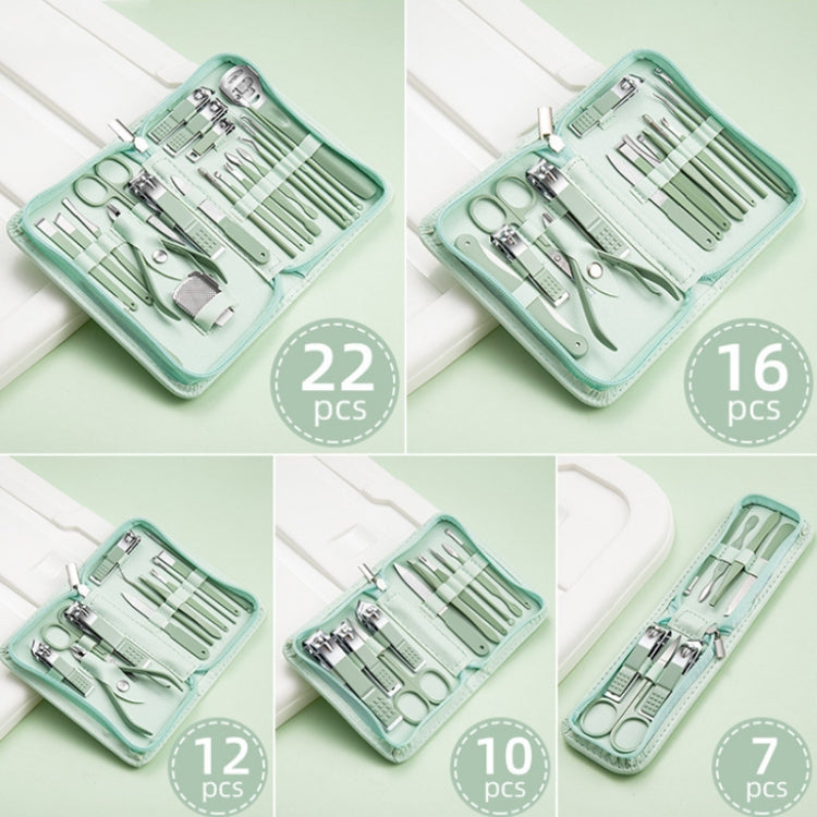 Stainless Steel Nail Clipper Nail Art Tool Set, Color: 12 PCS/Set (Green) - Nail Clipper by PMC Jewellery | Online Shopping South Africa | PMC Jewellery | Buy Now Pay Later Mobicred