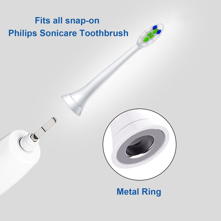 Toothbrush Head For Philips HX3/HX6/HX9 Series(Double Effect Black) - Replacement Brush Heads by PMC Jewellery | Online Shopping South Africa | PMC Jewellery | Buy Now Pay Later Mobicred