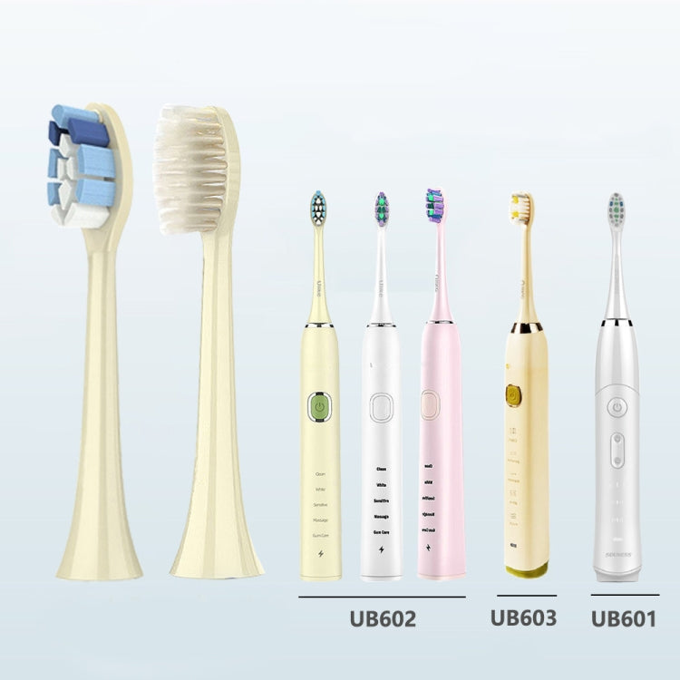 2 PCS Electric Toothbrush Head for Ulike UB602 UB603 UB601,Style: Basic Cleaning Pink - Replacement Brush Heads by PMC TechLife | Online Shopping South Africa | PMC TechLife | Buy Now Pay Later Mobicred