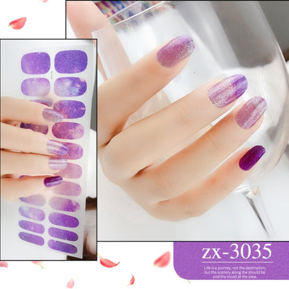 22 Fingers Shiny Onion Powder Starry Waterproof Nail Sticker(ZX-3035) - Nail Stickers by PMC Jewellery | Online Shopping South Africa | PMC Jewellery | Buy Now Pay Later Mobicred