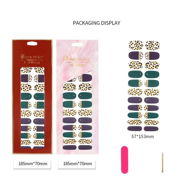 22 Fingers Shiny Onion Powder Starry Waterproof Nail Sticker(ZX-3021) - Nail Stickers by PMC Jewellery | Online Shopping South Africa | PMC Jewellery | Buy Now Pay Later Mobicred