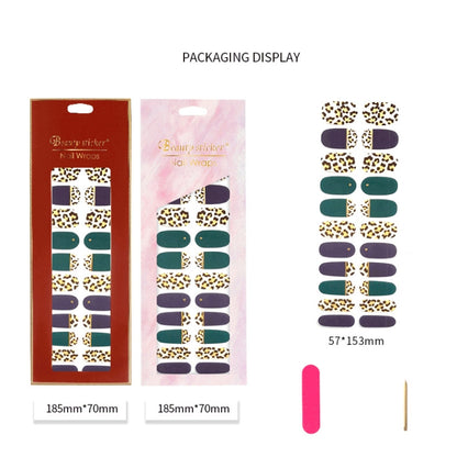 22 Fingers Shiny Onion Powder Starry Waterproof Nail Sticker(ZX-3029) - Nail Stickers by PMC Jewellery | Online Shopping South Africa | PMC Jewellery | Buy Now Pay Later Mobicred