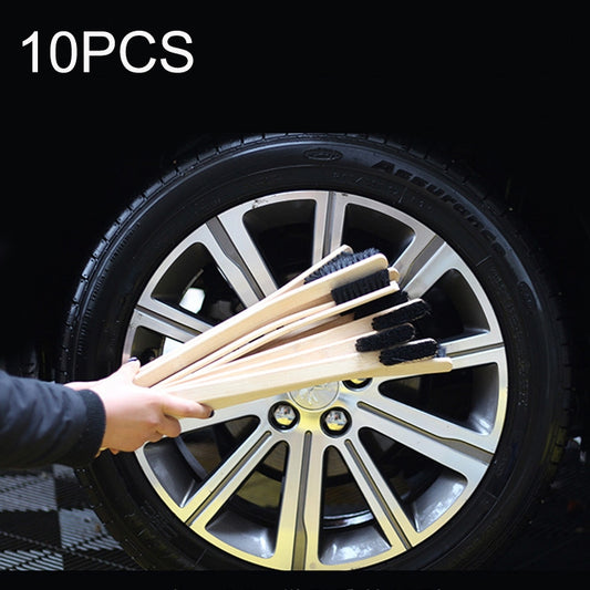 10PCS Car Engine Cleaning Brush Long Handle Bristle Tire Brush(As Show) - Car washing supplies by PMC Jewellery | Online Shopping South Africa | PMC Jewellery | Buy Now Pay Later Mobicred