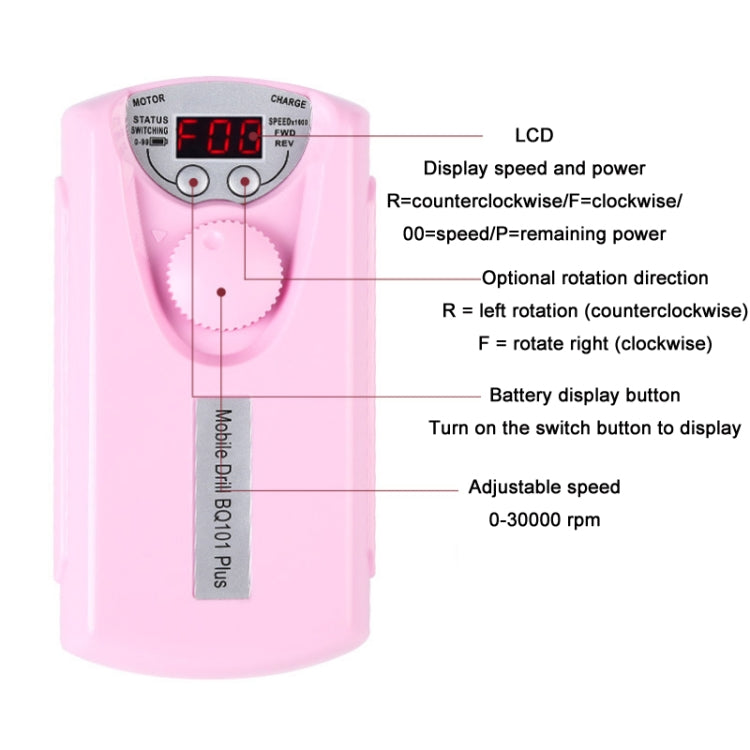 Portable Electric Pen Nail Removal Tool Mini Nail Polishing Machine(EU Plug) - Grinding Tools & Accessories by PMC Jewellery | Online Shopping South Africa | PMC Jewellery | Buy Now Pay Later Mobicred