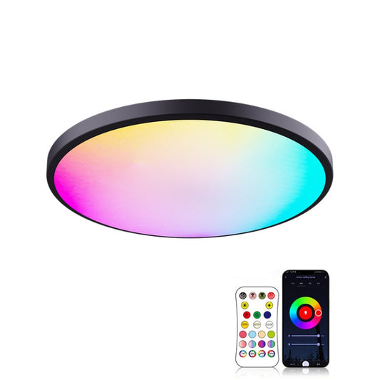 RGBCW Smart Graffiti App Voice Ceiling Light, Voltage: US Standard 110V-130V(Black Frame) - Smart Light Bulbs by PMC Jewellery | Online Shopping South Africa | PMC Jewellery | Buy Now Pay Later Mobicred