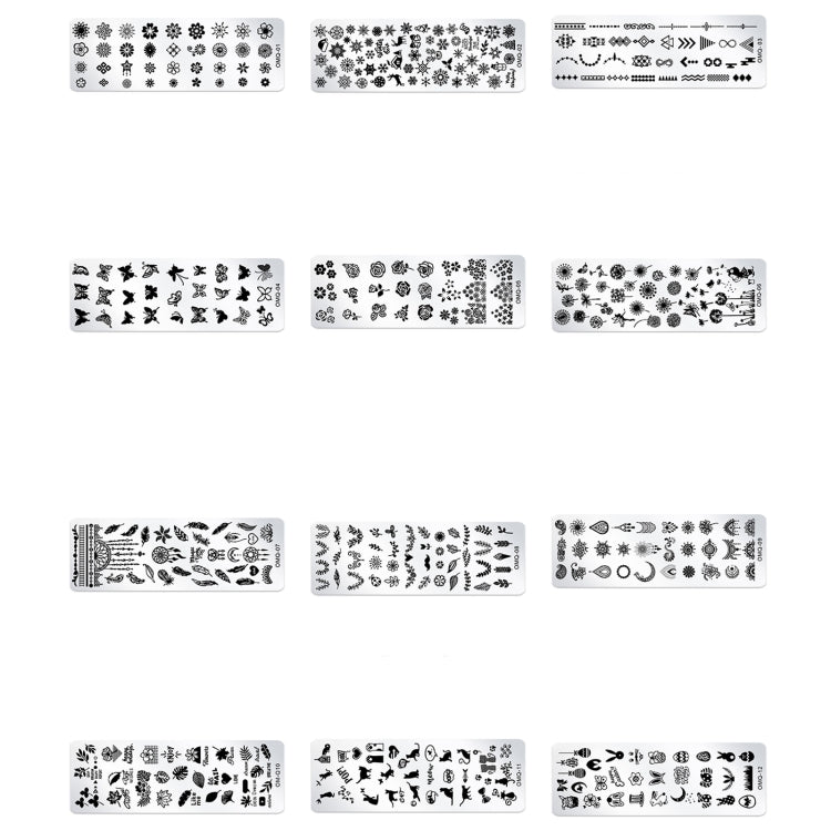 5 PCS Nail Art Print Template Nail Art Tools(OMQ-07) - Nail Art Equipment by PMC Jewellery | Online Shopping South Africa | PMC Jewellery | Buy Now Pay Later Mobicred