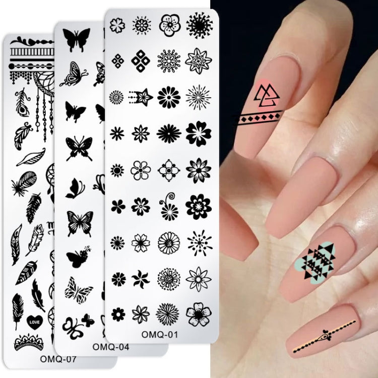 5 PCS Nail Art Print Template Nail Art Tools(OMQ-03) - Nail Art Equipment by PMC Jewellery | Online Shopping South Africa | PMC Jewellery | Buy Now Pay Later Mobicred