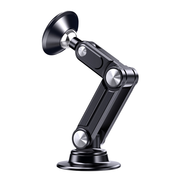 Aluminum Alloy Rotatable Lift Mobile Phone Holder Car Holder,Style:  Magnetic style Black - Car Holders by PMC Jewellery | Online Shopping South Africa | PMC Jewellery